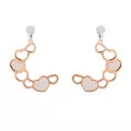 Orphelia® 'Maliya' Women's Sterling Silver Drop Earrings - Silver/Rose ZO-7388