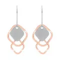 Orphelia® 'Inez' Women's Sterling Silver Drop Earrings - Silver/Rose ZO-7391