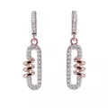 Orphelia® 'Gigi' Dames Zilver 925 925 Oorhangers - Rosékleurig ZO-7438