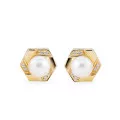 Orphelia® 'Aliva' Women's Sterling Silver Stud Earrings - Gold ZO-7469/G