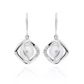 Orphelia® 'Aina' Women's Sterling Silver Drop Earrings - Silver ZO-7471