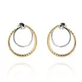 Orphelia® 'Bastien' Damen Sterling Silber Ohrstecker - Silber/Gold ZO-7499