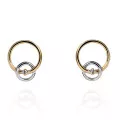 Orphelia® 'Antoine' Women's Sterling Silver Stud Earrings - Silver/Gold ZO-7503/1