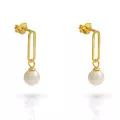 Orphelia® 'Grand' Women's Sterling Silver Drop Earrings - Gold ZO-7558/G