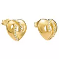 Orphelia® 'Amore' Dames Zilver 925 925 Oorknoppen - Goudkleurig ZO-7577/G