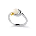 Orphelia® 'MATHILDE' Women's Sterling Silver Ring - Silver/Gold ZR-7510/G #1