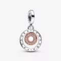 Pandora® 'Signature logo' Dames Zilver 925 925 Bedel - Zilver/Rosé 782287C01