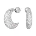 Swarovski® 'Luna' Women's Base Metal Drop Earrings - Silver 5666179