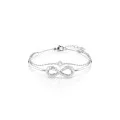 Swarovski® 'Hyperbola' Women's Base Metal Bracelet - Silver 5684049