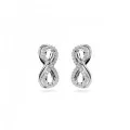 Swarovski® 'Hyperbola' Women's Base Metal Stud Earrings - Silver 5687269