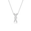 Swarovski® 'Hyperbola' Women's Base Metal Necklace - Silver 5689723