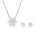 Swarovski® 'Idyllia' Damen Metall Set: Necklace + Earrings - Silber 5691486