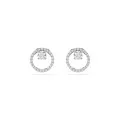 Swarovski® 'Dextera' Femmes Métall Puce d'oreille - Argent 5692262