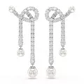 Swarovski® 'Matrix' Dames Metaal Oorhangers - Zilverkleurig 5692417