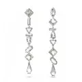 Swarovski® 'Mesmera' Femmes Métall Boucle d'oreille - Argent 5661687