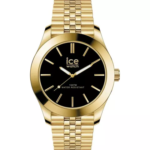 Ice Watch® Analogique 'Ice Steel - Gold Black' Femmes Montre (Petite) 024746