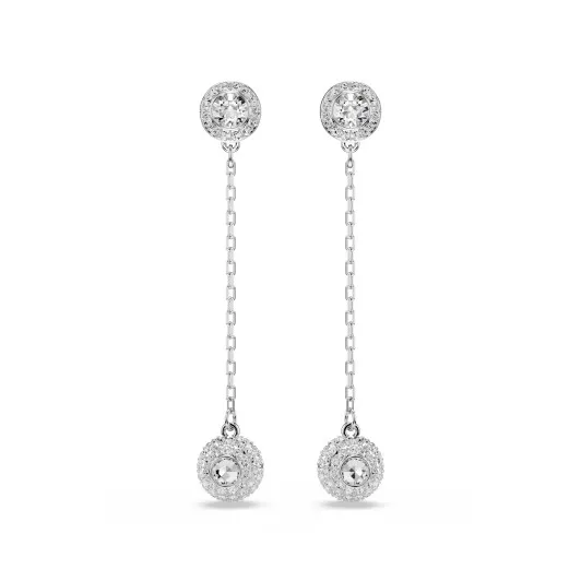 Swarovski® 'Una Angelic' Women's Base Metal Drop Earrings - Silver 5732273