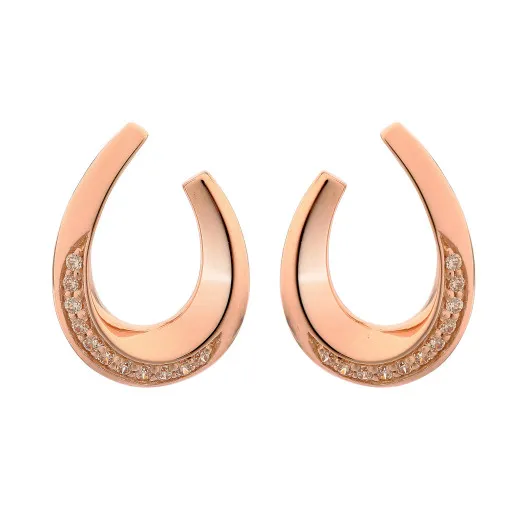 Orphelia® 'Krista' Women's Sterling Silver Stud Earrings - Rose ZO-7366