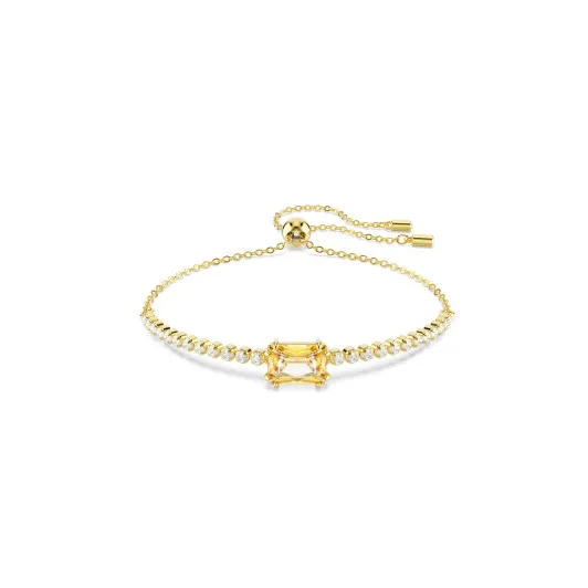 Swarovski® 'Matrix Tennis' Women's Gold Plated Metal Bracelet - Gold 5730699