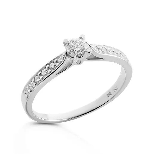 Orphelia® Women's Whitegold 18C Ring - Silver RD-3929/1