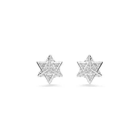 Swarovski® 'Dextera' Women's Base Metal Stud Earrings - Silver 5700322