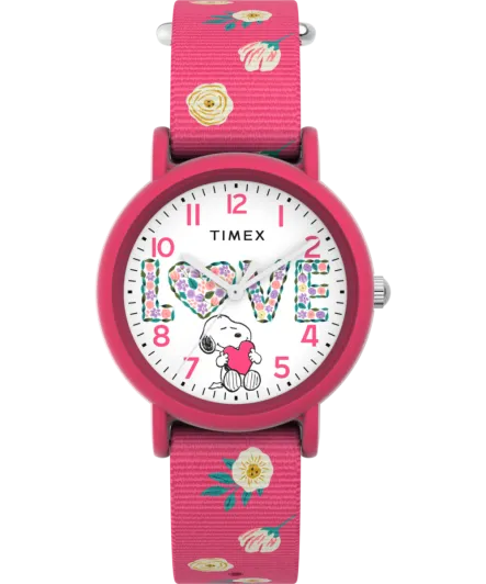 Timex® Analoog 'Peanuts weekender color rush' Meisjes Horloge TW2W83200