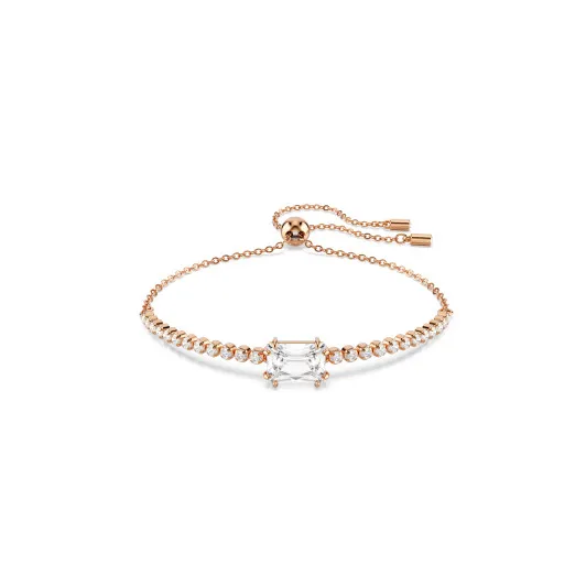 Swarovski® 'Matrix Tennis' Women's Gold Plated Metal Bracelet - Rose 5730706