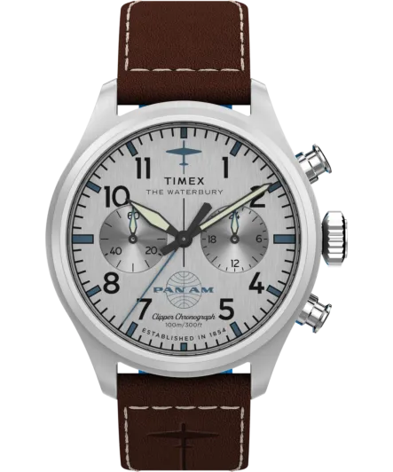 Timex® Chronographe 'Waterbury X Pan Am' Hommes Montre TW2Y38700