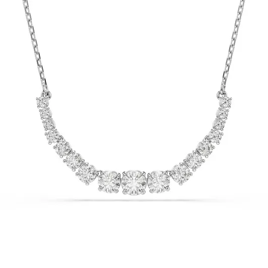 Swarovski® 'Matrix Tennis' Women's Base Metal Necklace - Silver 5705396