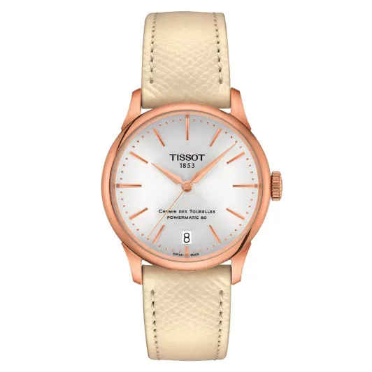 Tissot® Analoog 'T-classic chemin des tourelles powermatic 80' Dames Horloge T1392073603100