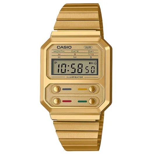 Casio® Digital 'Vintage' Herren Uhr A100WEG-9AEF