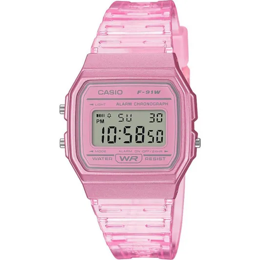 Casio® Digitaal 'Casio collection' Unisex Horloge F-91WS-4EF