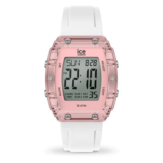 Ice Watch® Digitaal 'Ice digit boliday - white - clear pink' Dames Horloge (Small) 024566