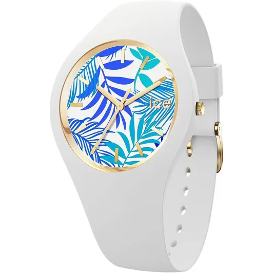 Ice Watch® Analoog 'Ice flower - turquoise leaves' Dames Horloge (Medium) 020517