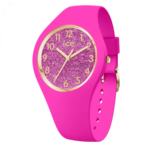 Ice Watch® Analoog 'Ice glitter - neon pink' Dames Horloge 021224