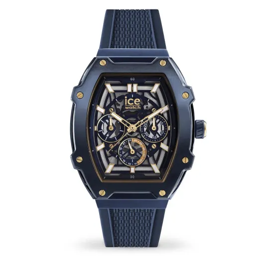 Ice Watch® Multi Dial 'Ice boliday - gold blue skel - steel' Heren Horloge (Medium) 024371