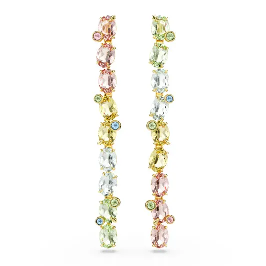 Swarovski® 'Gema' Dames Verguld Metaal Oorhangers - Goudkleurig 5705809