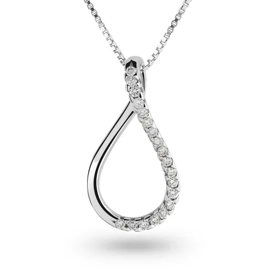Orphelia® 'Frances' Women's Whitegold 18C Pendant - White HD-4083