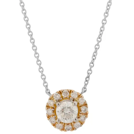 Orphelia® 'Gilda' Femmes Bicolore 18C Collier avec pendentif - argent/or KD-2029/1