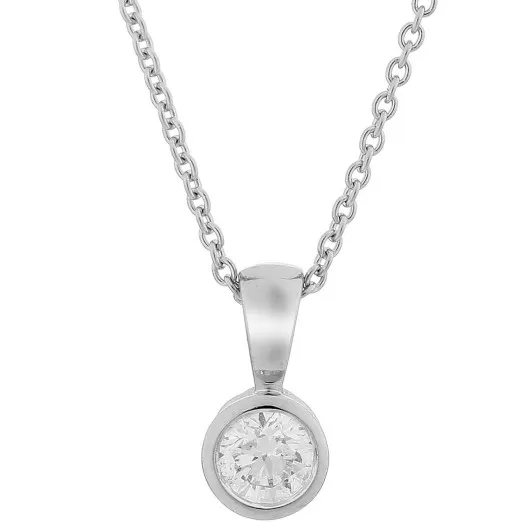 Orphelia® 'Rosalind' Femmes Or blanc 18C Collier avec pendentif - Argent KD-2032