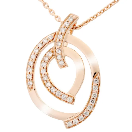 Orphelia® 'Celine' Femmes Argent Collier avec pendentif - Rosé ZH-7114/RG