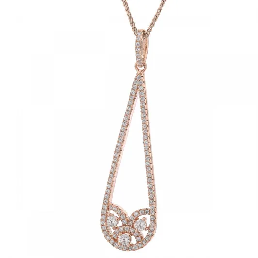 Orphelia® 'Tiziana' Femmes Argent Collier avec pendentif - Rosé ZH-7276/RG
