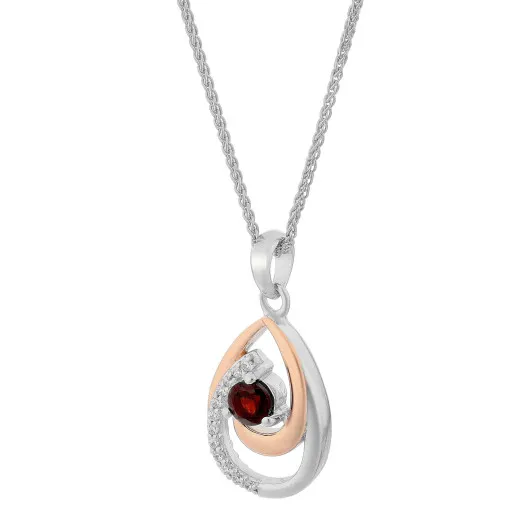 Orphelia® 'Eevi' Femmes Argent Collier avec pendentif - Argent/Rose ZH-7375/1