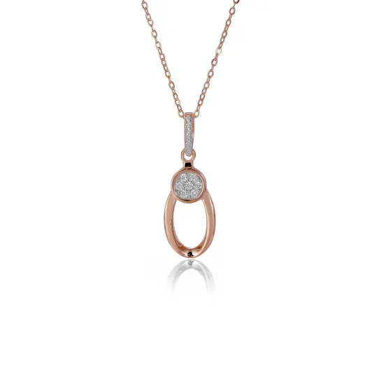 Orphelia® 'Ambra' Femmes Argent Collier avec pendentif - Rosé ZH-7439