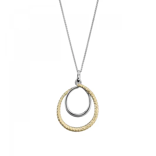 Orphelia® 'Bastien' Femmes Argent Collier avec pendentif - argent/or ZH-7499