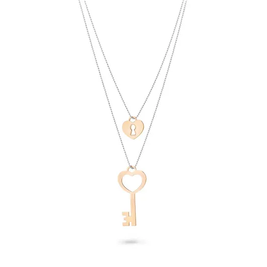 Orphelia® 'Izabella' Femmes Argent Collier - Argent/Rose ZK-7185