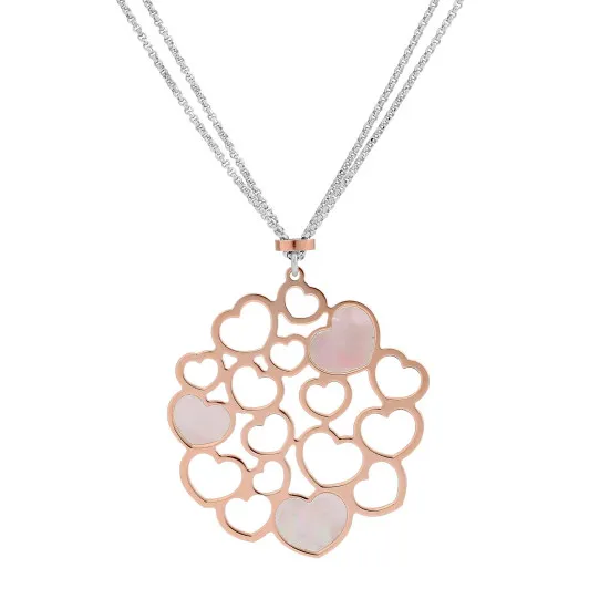 Orphelia® 'Maliya' Femmes Argent Collier avec pendentif - Argent/Rose ZK-7388