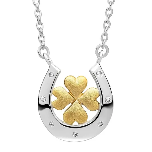 Orphelia® 'Signature' Femmes Argent Collier avec pendentif - argent/or ZK-7517