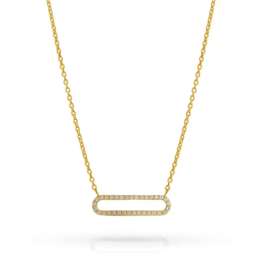 Orphelia® 'Charm' Women's Sterling Silver Necklace - Gold ZK-7563/G