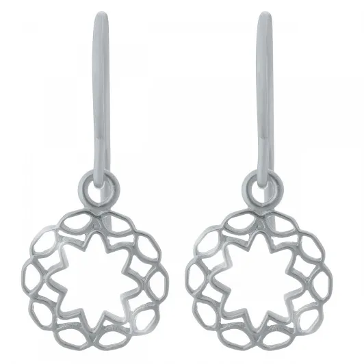 Orphelia® 'Jasmine' Women's Sterling Silver Drop Earrings - Silver ZO-7076